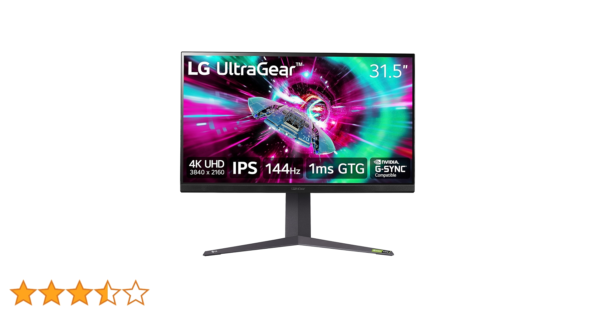 LG 32GR93U-B 31.5インチ 4K 144Hz LG UltraGear™ 32 inch 144Hz UHD Gaming Monitor - 32GR93U-B
